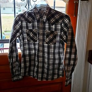 Hollister Co. Western Pearl Button Down Size S Vintage